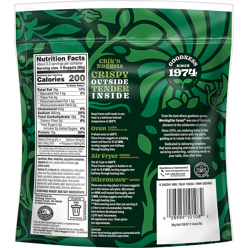 Back of the packaging