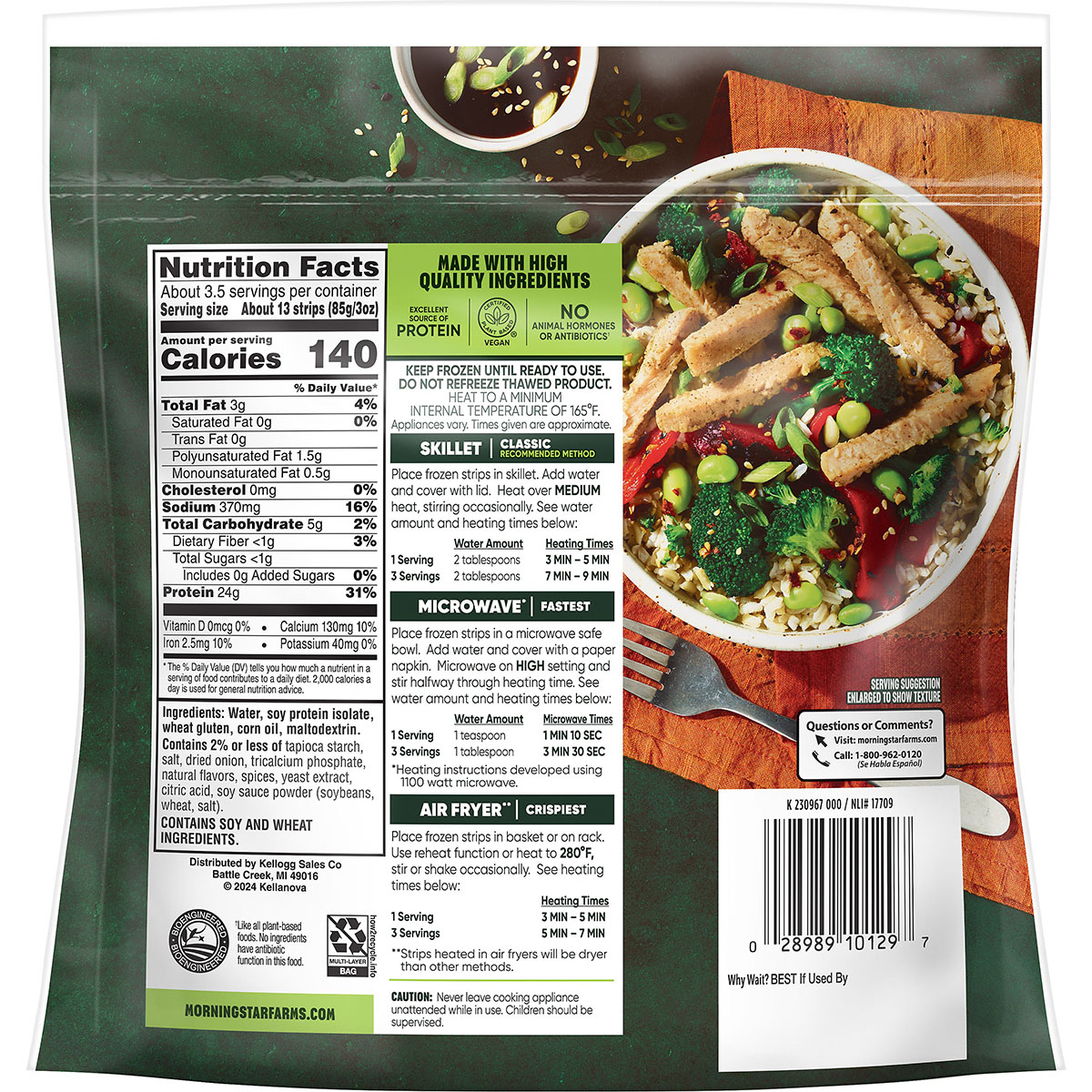 Back of the packaging