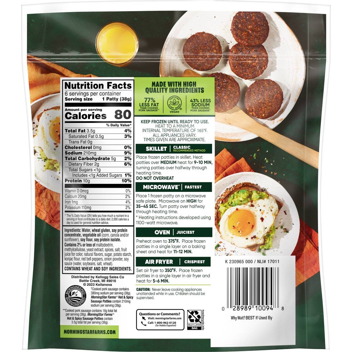 Back of the packaging