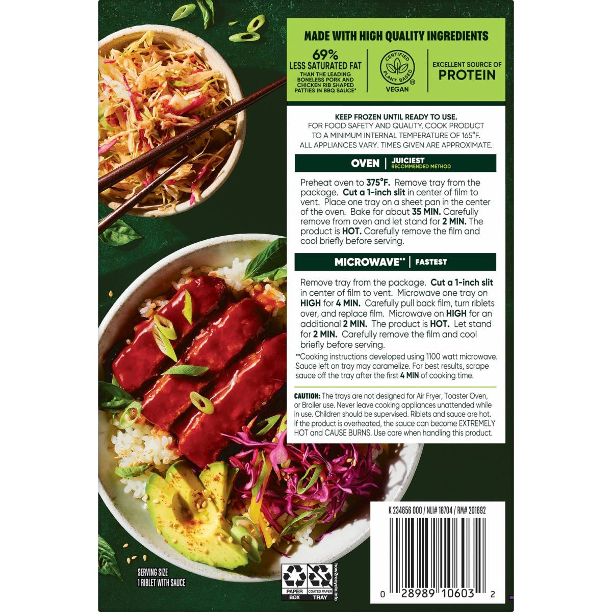 Back of the packaging