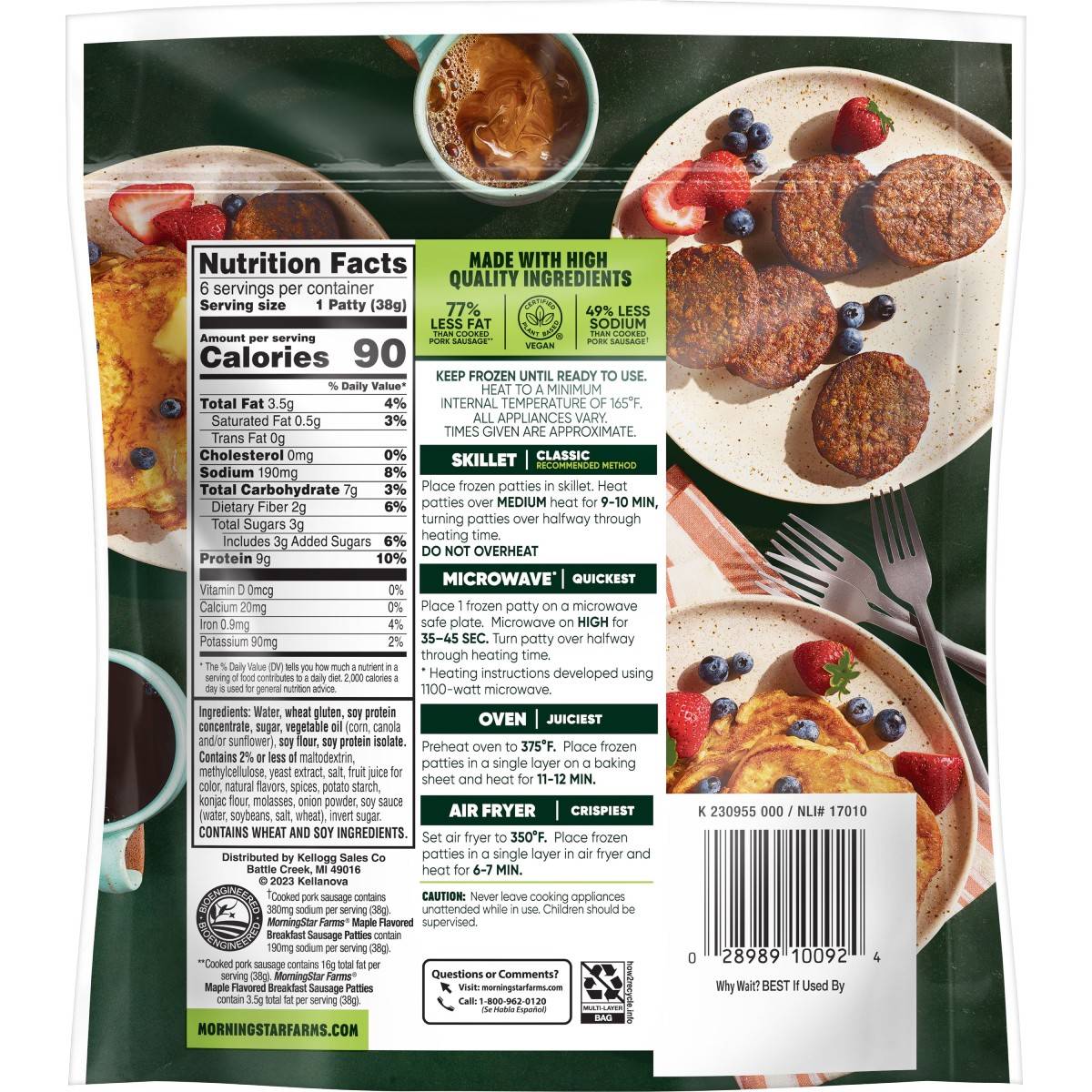 Back of the packaging