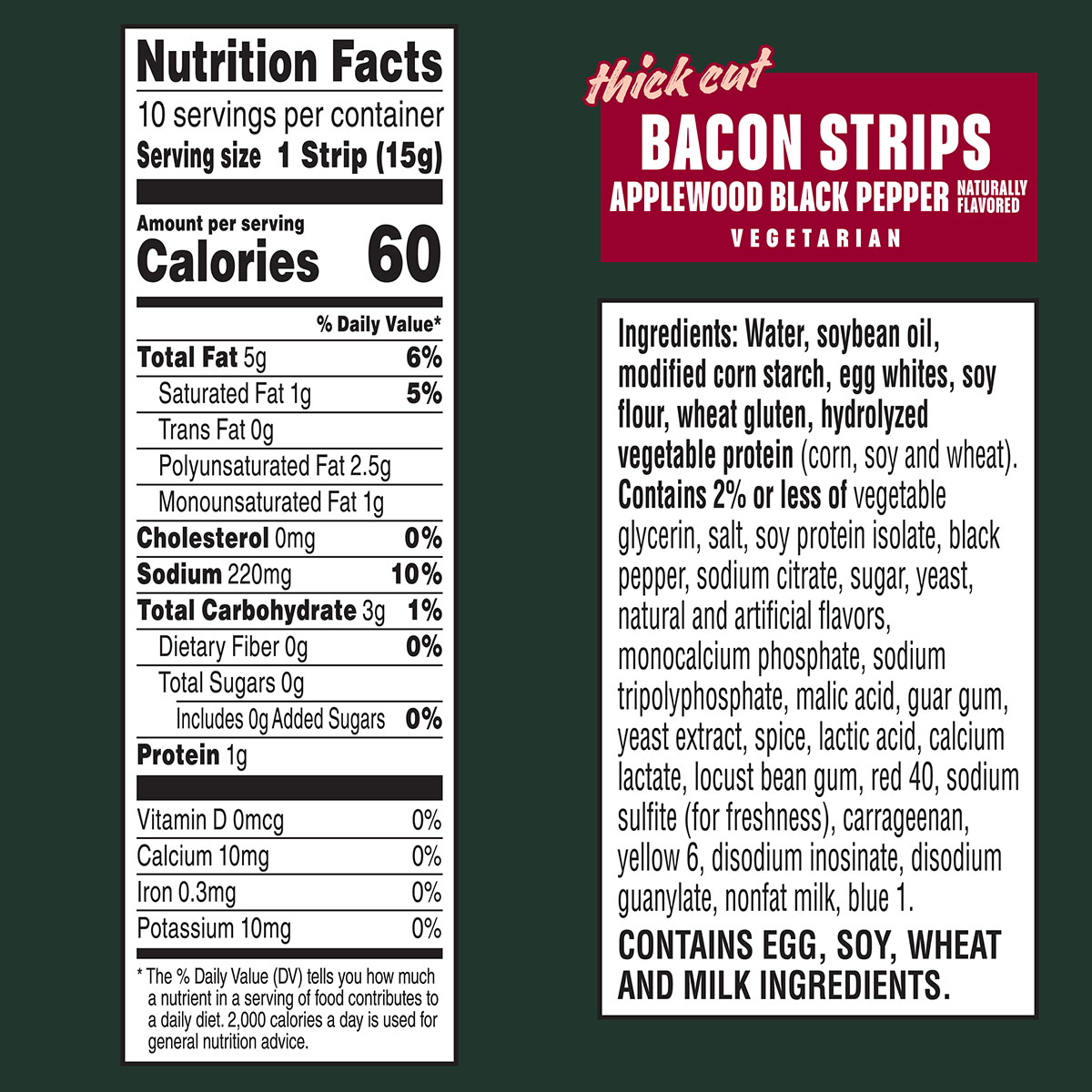 Back of the packaging