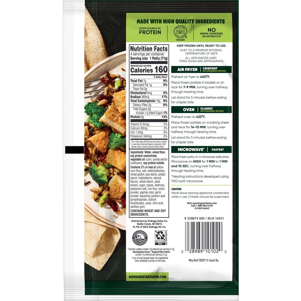 Back of the packaging
