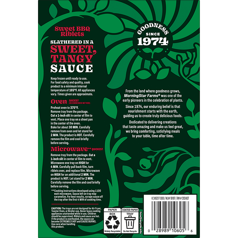 Back of the packaging
