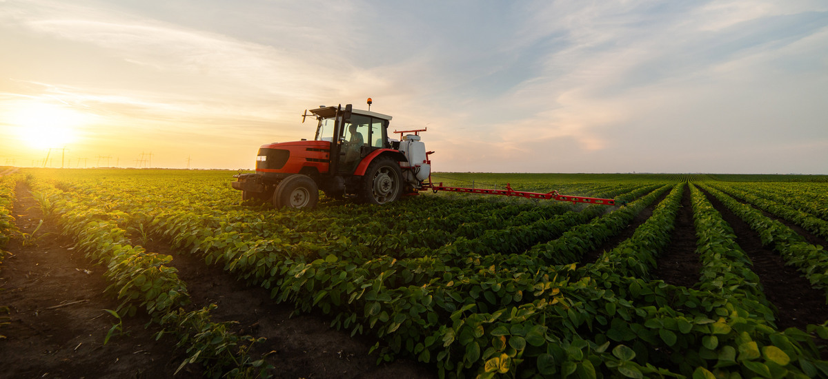 Tractor on a farm
