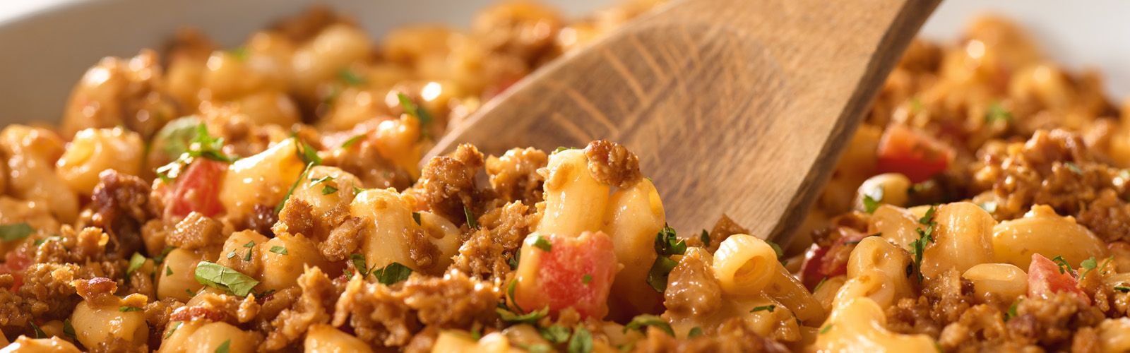 MorningStar Farms pasta dish with spoon